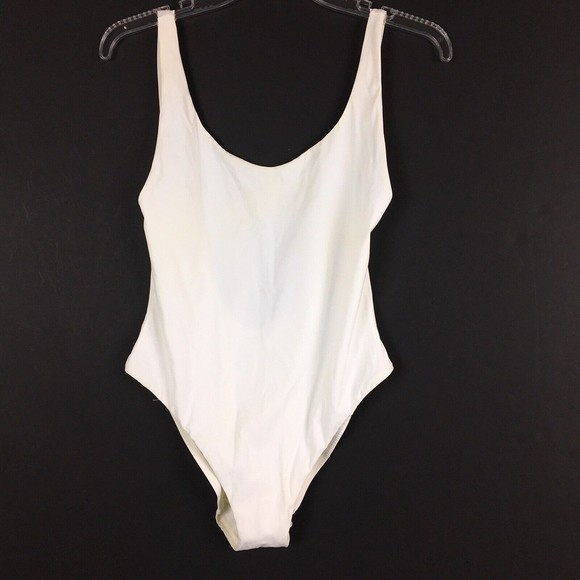New VICTORIA'S SECRET Low Back Swimsuit Women's Size 10 White Bridal Sexy - Picture 2 of 10